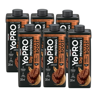 Pack 6 unidades YoPRO Energy Boost Cappucino 15g proteínas 250ml