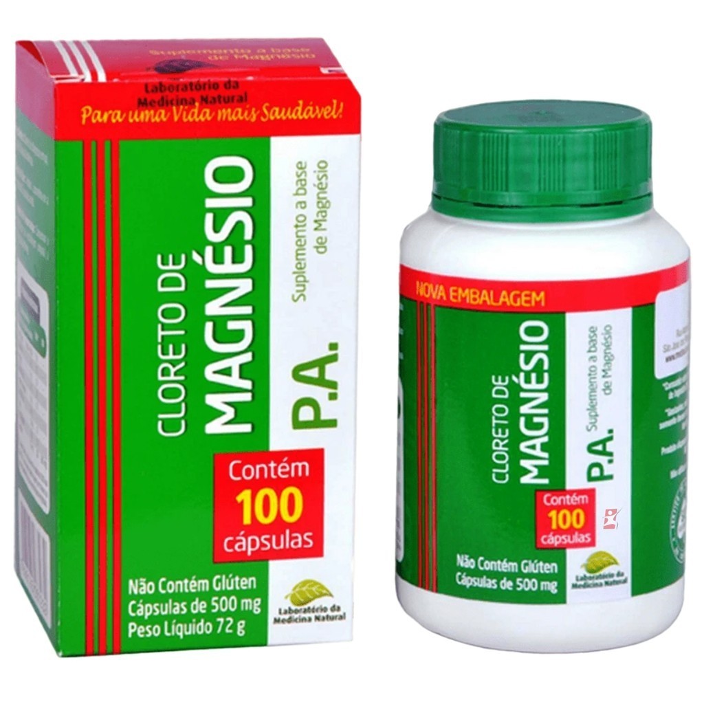 CLORETO MAGNESIO PA P.A 100 CAPSULAS - MEDINAL