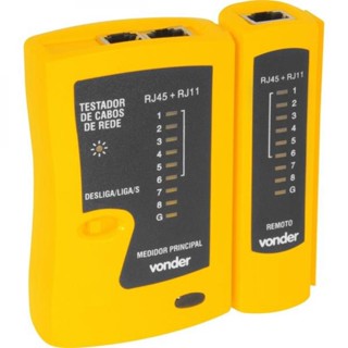 Testador de cabos de rede RJ11 / RJ12 e RJ45 - Vonder