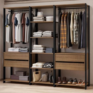 Guarda-Roupa Closet Modulado Valencia Madesa 199cm 4 Gavetas - Rustic/Preto 02 em Oferta na Shopee