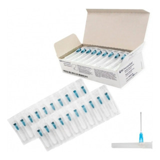 Agulha Bd 30x0.60 Azul 23g - Antiga 30x7 Preta 22g - 100uni