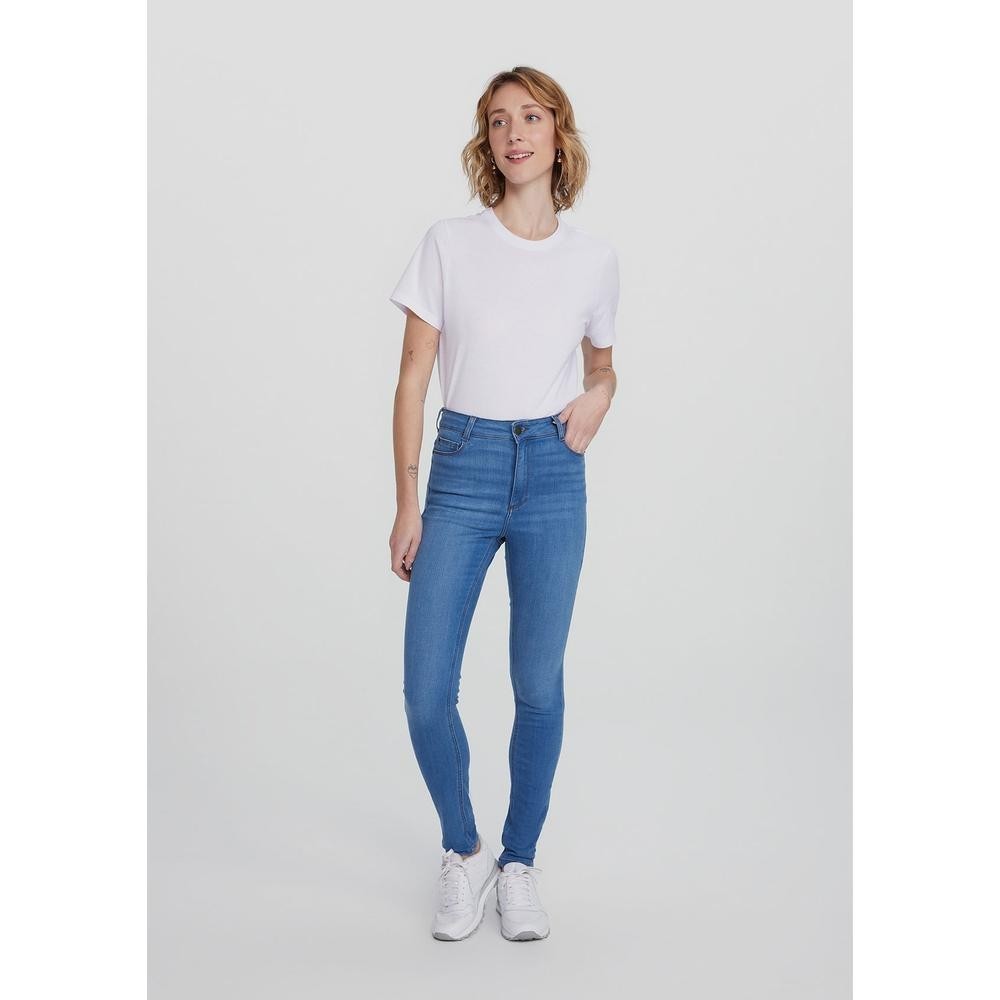 Calça Jeans Básica Feminina Skinny Cintura Alta Hering