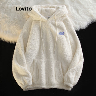 Lovito Casual Moletom Feminino Liso de Pelo Sintético LNE30220 (Damasco)