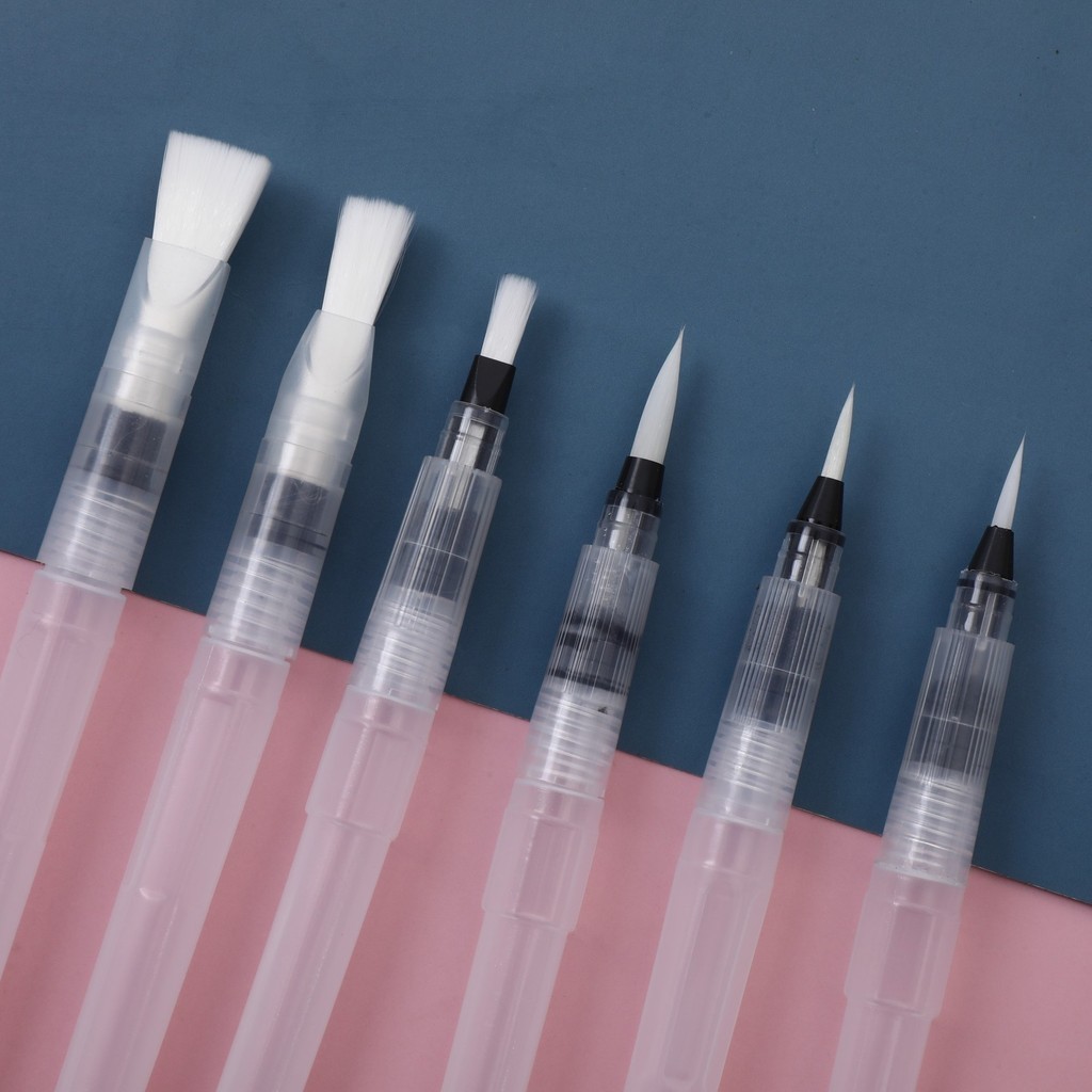 6 Pc Pincel De Água Aquarela Flexível Para Desenho/Caligrafia/Arte brush pen