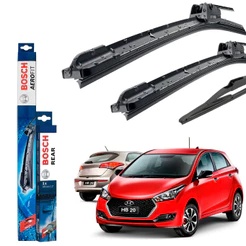 Jogo Kit Palheta Dianteira e Traseira Hb20 2012 2013 2014 2015 2016 2017 2018 2019 Original Bosch