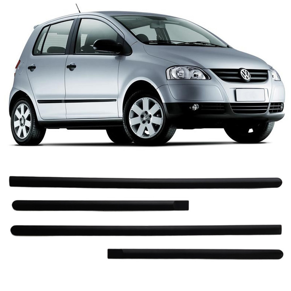 Friso Porta FOX 2003 2004 2005 2006 2007 2008 2009 4 Portas Preto 4 peças - Borrachão VW FOX  1020AC em Oferta na Shopee