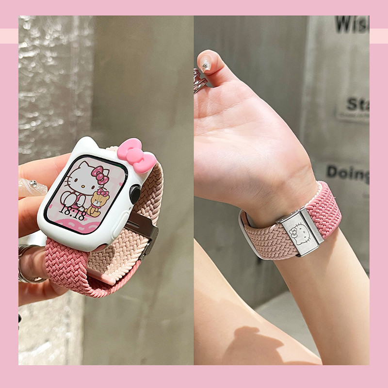 Pulseira De Silicone S11 De Gato Fofo De Desenho Animado + Capa S11 Para Apple Watch Band Ultra 2 49MM Série 9 45mm 41mm em Oferta na Shopee