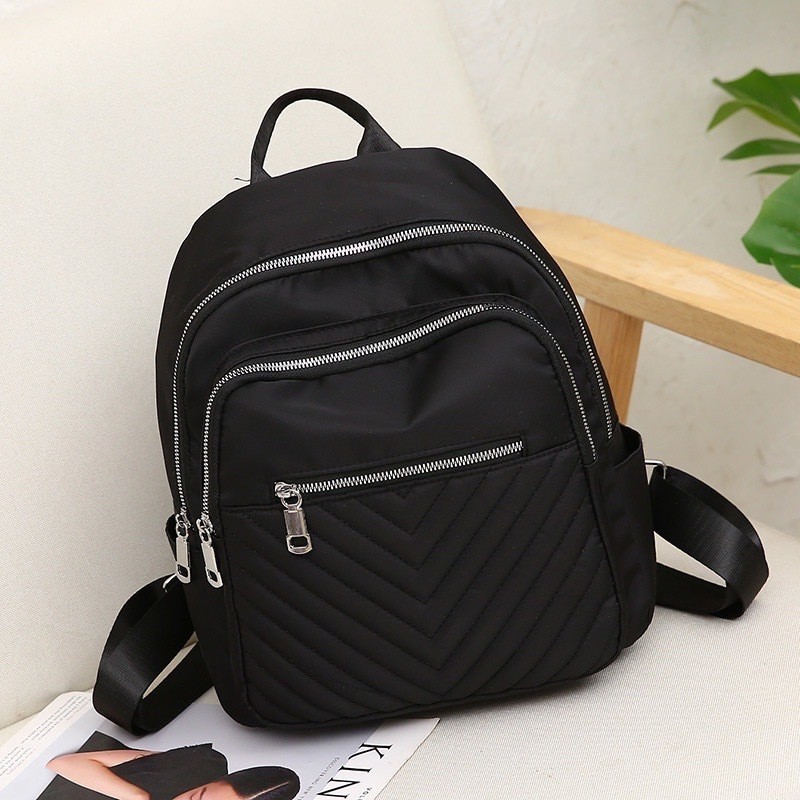 Mochila Feminina Nylon Impermeável Multifuncional Com Chaveiro Bolsas Feminina