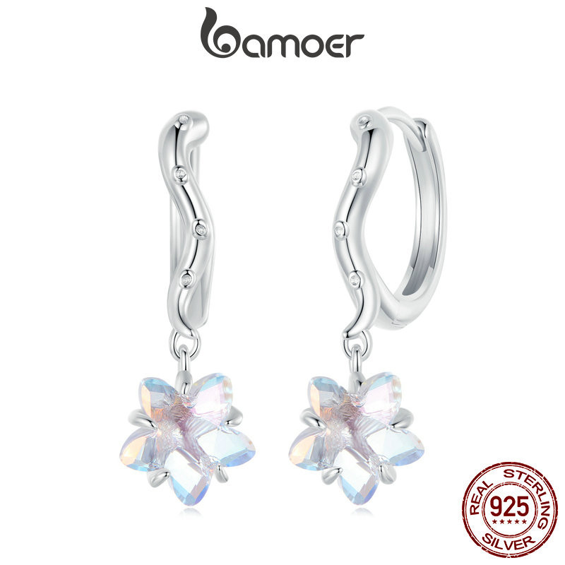 Bamoer 925 Sterling Sliver Hoop Brincos Octopus Starfish Design Jóias Presentes Para Mulheres em Oferta na Shopee