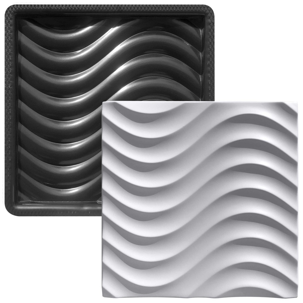 Forma 3D Gesso e Cimento ABS - Dunes 40x40