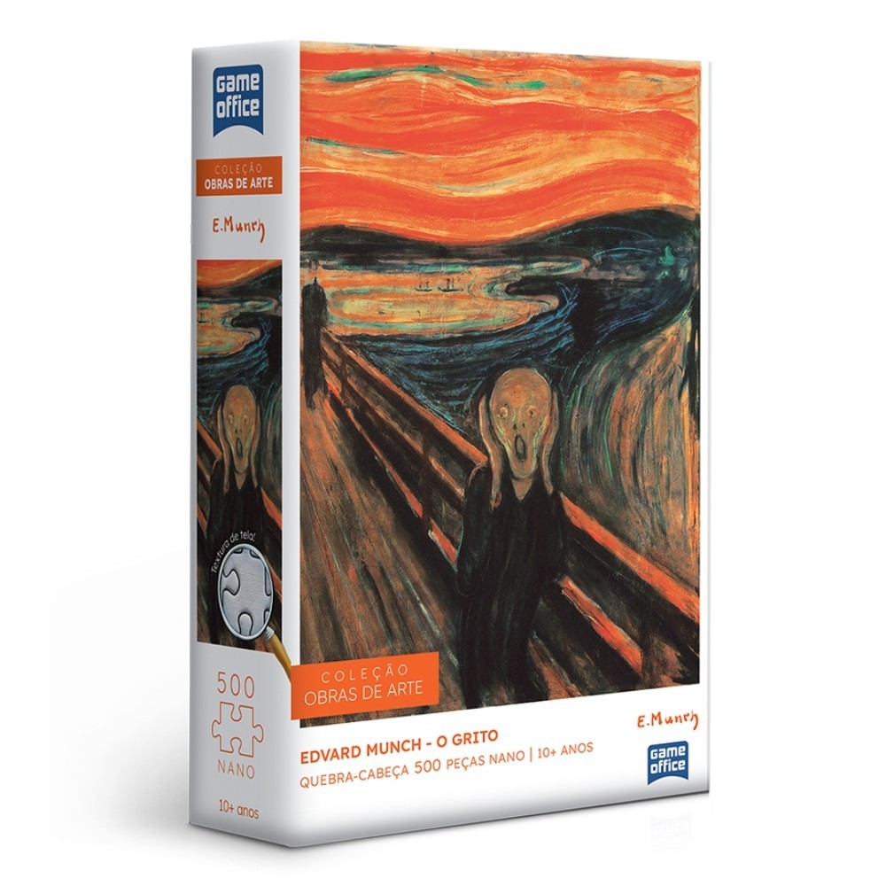 QUEBRA CABEÇA O GRITO EDVARD MUNCH 500 PEÇAS NANO TEXTURA TOYSTER COLEÇÃO OBRA DE ARTE PINTOR PUZZLE em Oferta na Shopee