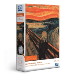 QUEBRA CABEÇA O GRITO EDVARD MUNCH 500 PEÇAS NANO TEXTURA TOYSTER COLEÇÃO OBRA DE ARTE PINTOR PUZZLE