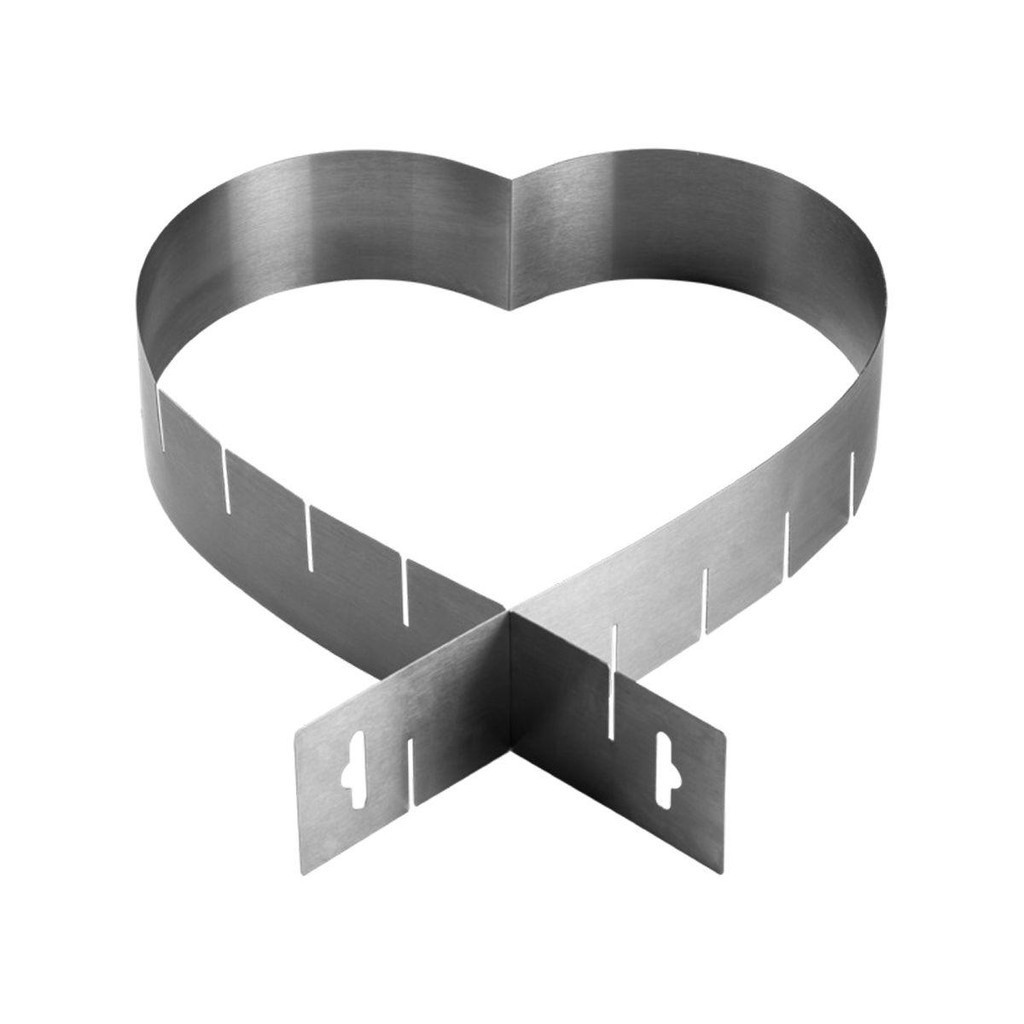 Molde Cortador Inox em Forma de Coração para Receitas Culinarias Ajustavel de 44x5cm Cromus Allonsy em Oferta na Shopee