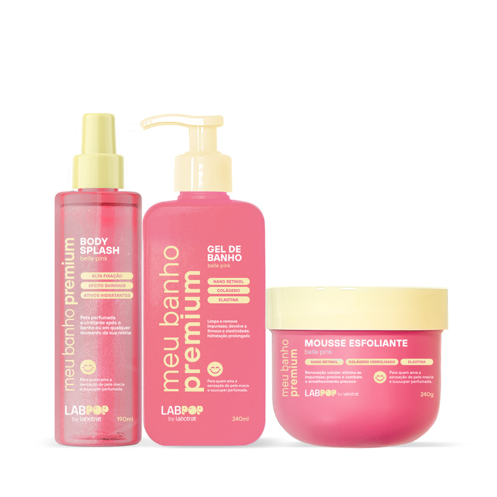 Labotrat LabPOP Belle Pink Esfo 240ml + Gel 240ml + Body Splash 190ml