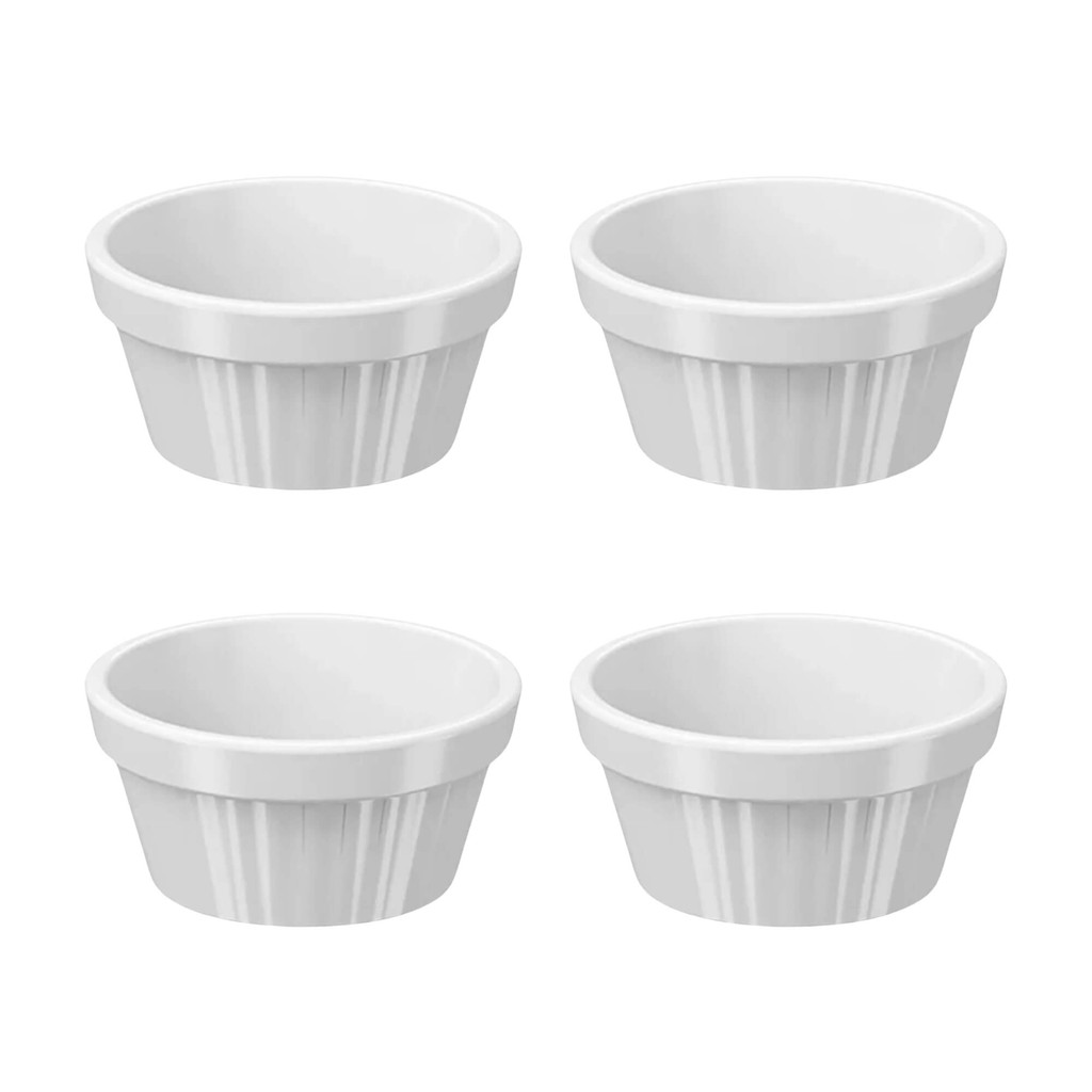 Kit com 4 Tigelas Ramekin Uno 30ml Branca Brinox - 10159/0007 em Oferta na Shopee