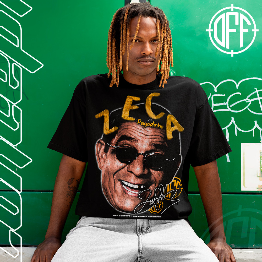 Camiseta Basica Zeca Pagodinho ferrugem cantor pagode Graphic Vintage Unissex - Offconcept unissex em Oferta na Shopee