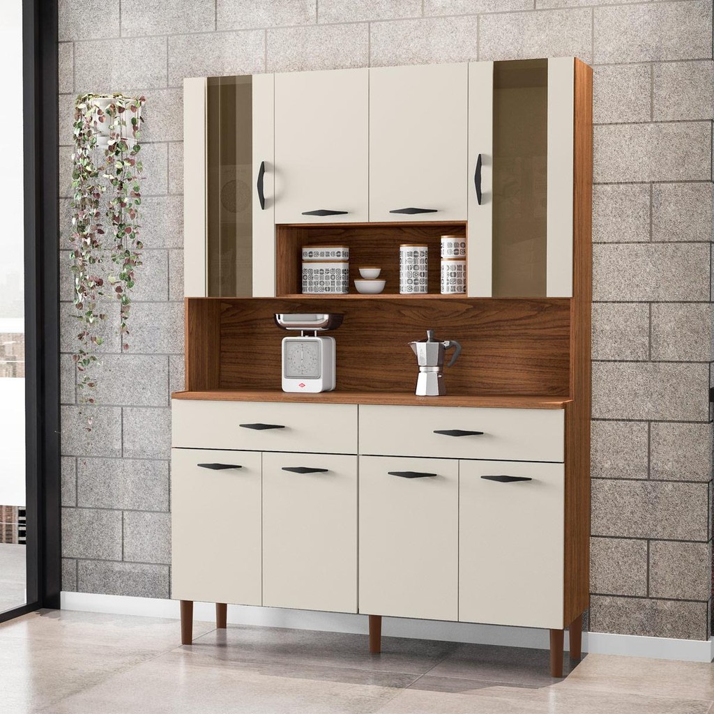 Armário de cozinha Kit 8 Portas 2 Gavetas Golden Kits Paraná em Oferta na Shopee