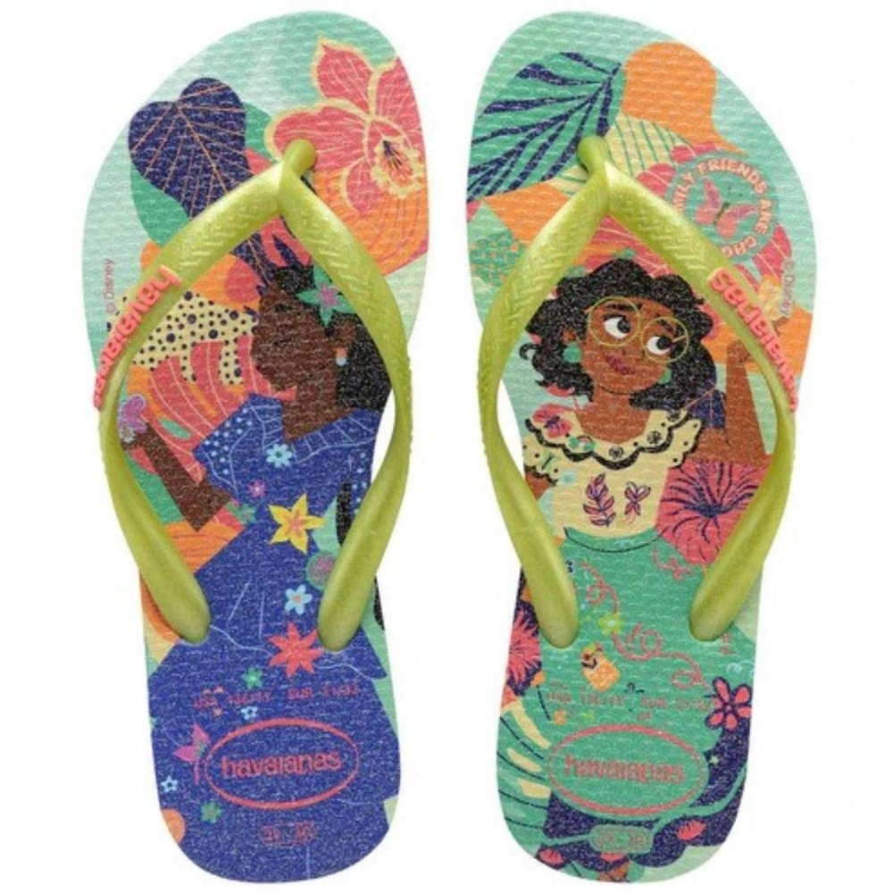 Chinelo Infantil Havaianas Slim Princess Menina - Verde Claro em Oferta na Shopee