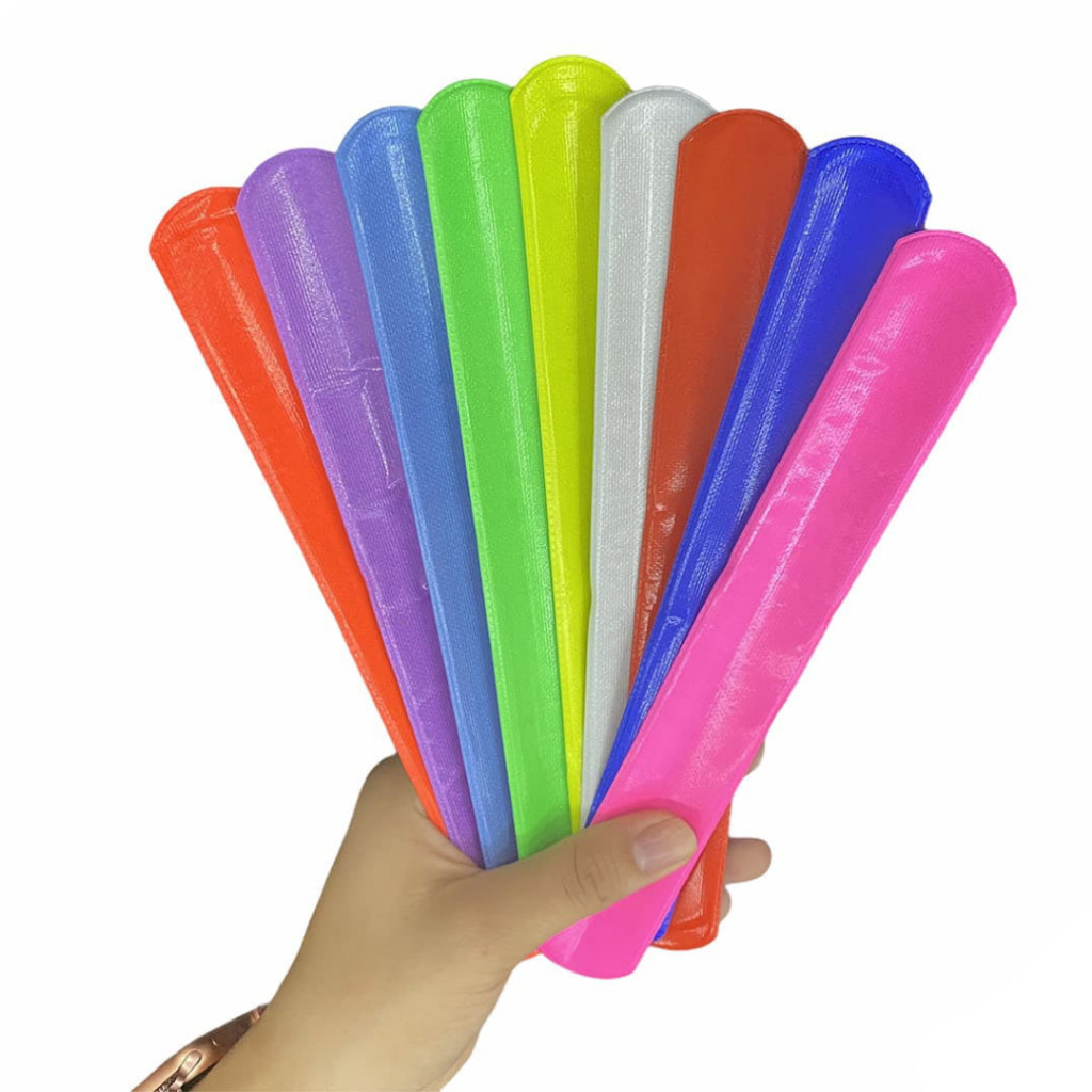 Pulseira Bate Enrola Brilhante Cores Sortidas Divertida Festas Baladas Carnaval Neon Brilhante Infantil Adulto Lembraça em Oferta na Shopee