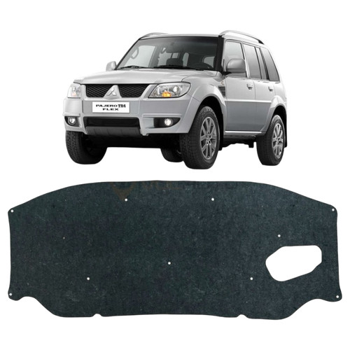 Forro Manta de Capô Anti Ruido Térmo Isolante Revestido do Pajero TR4 2004 a 2015 + Presilhas