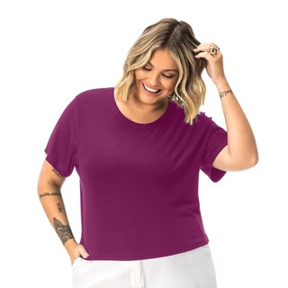 Blusa Feminina Plus Size Secret Glam Roxo