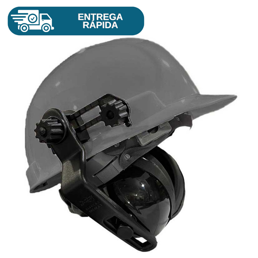 Capacete De Segurança Com Carneira e Jugular + Abafador De Ruidos Concha Ultra Master Protetor Auditivo Epi em Oferta na Shopee