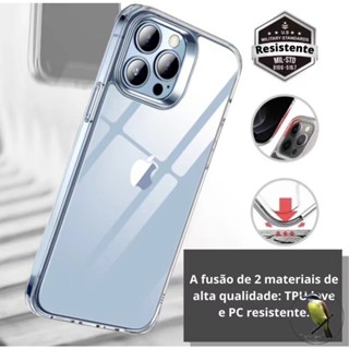 Bemtevi Capa Capinha SPACE 2ª Geração Transparente Clear Drop Protection Casing pra iPhone 6 7 8 Plus X XS MAX 11 12 13 14 15 promax