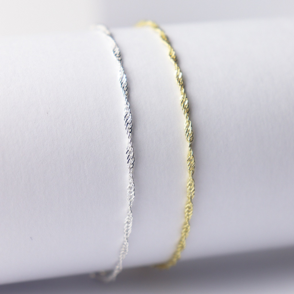 Pulseira Feminina de Malha Trançada Banhada a Ouro ou Prata — imagem 2 de 2