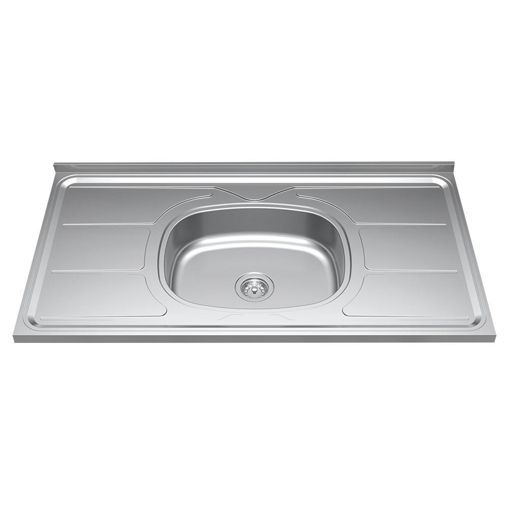 Pia de Cozinha Com Cuba e Válvula Bali 100cm Aço Inox - Ghel Plus em Oferta na Shopee