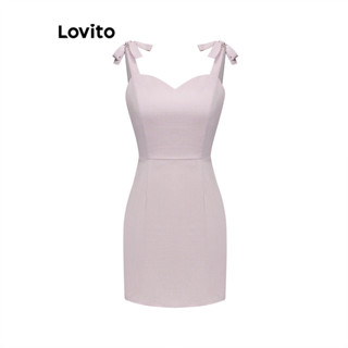 Lovito Vestido Básico Elegante Com Zíper Liso Para Mulheres L80ED318