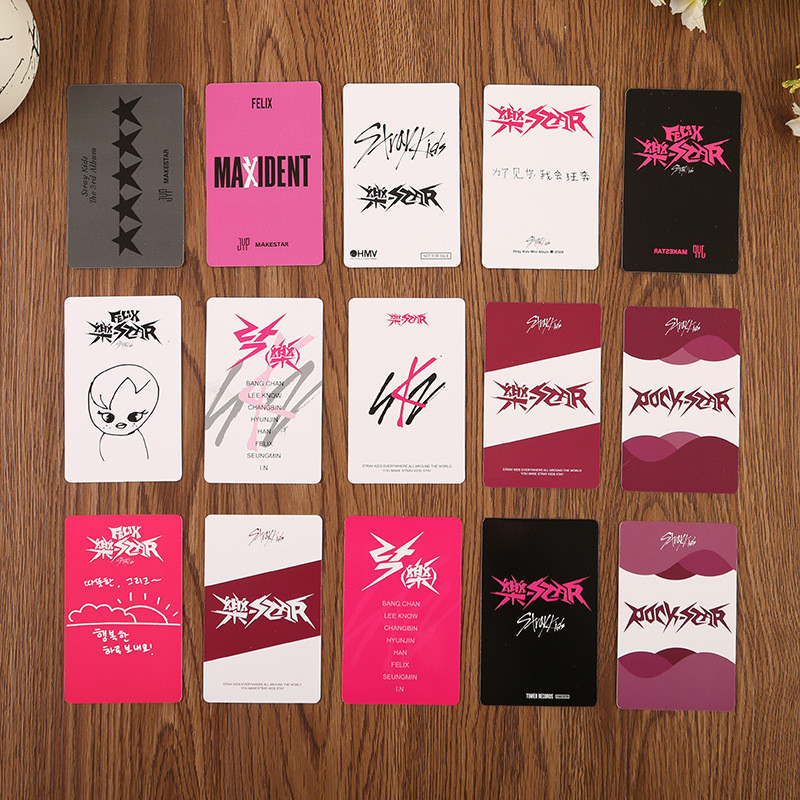 Kpop Idol Stray Kids Rock Star Photocards Cartão Fotográfico SKZ Lomo Card Stay Gift em Oferta na Shopee
