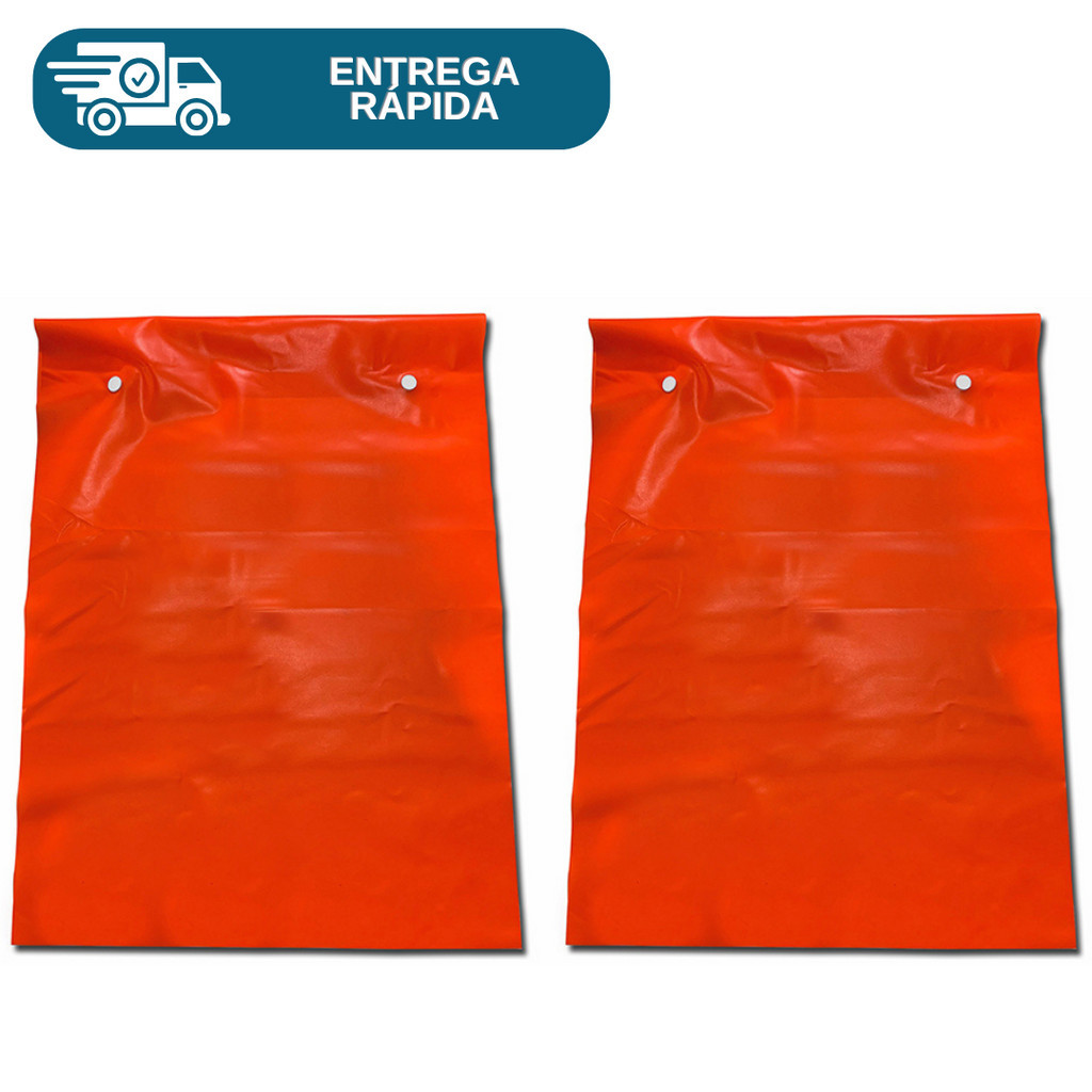 Kit 2 Bandeirola De Sinalização Laranja Reforçada Para Escada