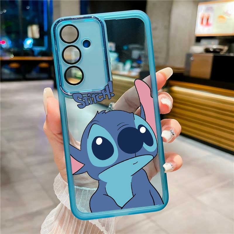 Samsung Galaxy M35 5G M 35 Cute Monster Stitch Phone Cover Capa De Câmera Com Moldura De Cristal Caixa À Prova De Choque