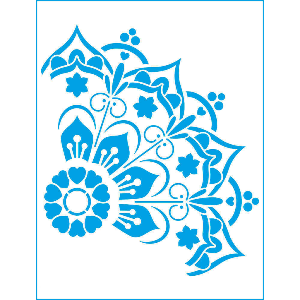 Stencil Gabarito de Pintura Parede - Canto Mandala Reforma