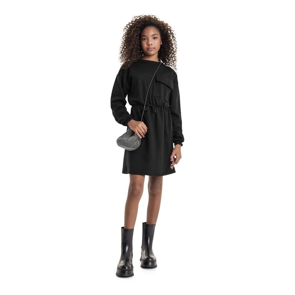 Detalhes do Vestido em Moletom Juvenil Gloss