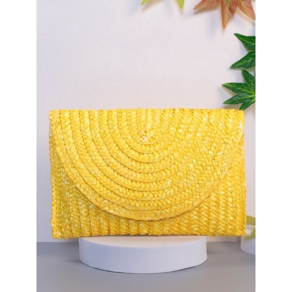 Carteira de palha natural com forro interno e palha brilhosa carteira feminina ecobag