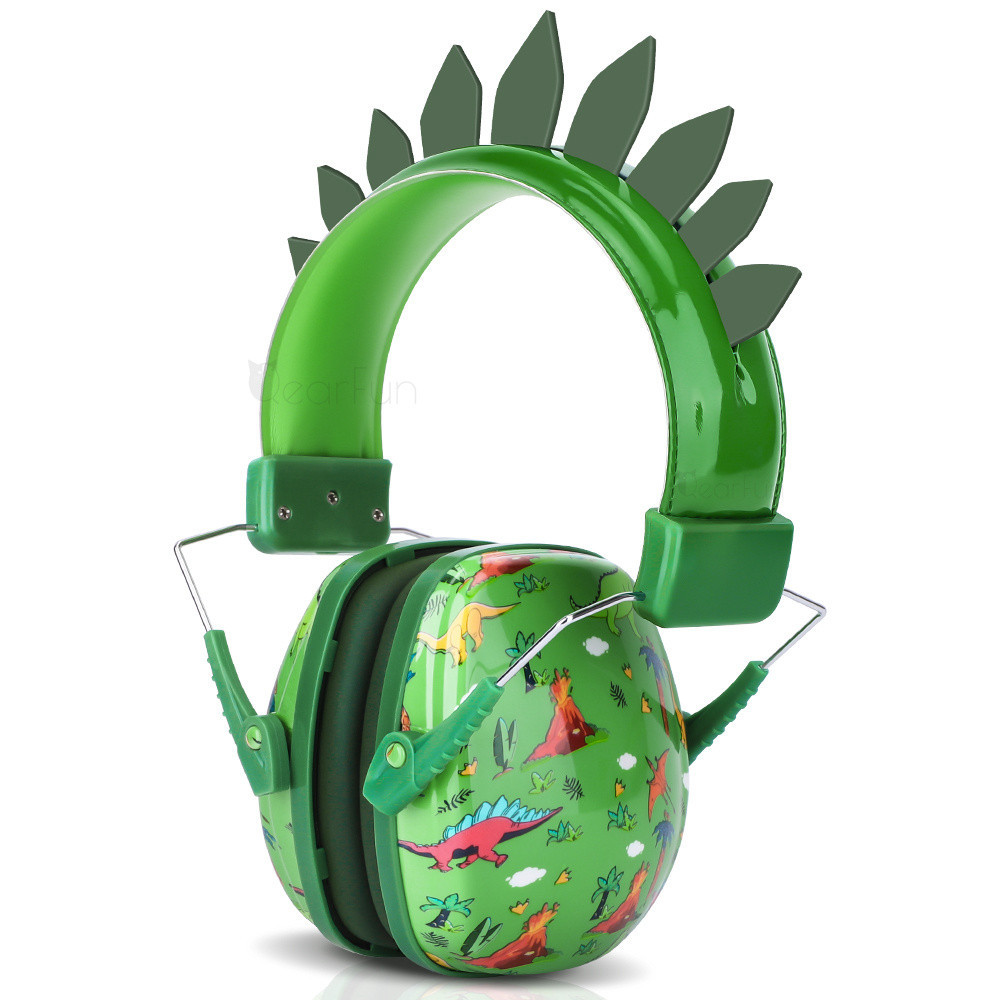 Protetor Abafador de Ruído Infantil Dinossauro 3D Ouvido Som Barulho Infantil Dinossauro Autismo TEA Fone Auricular