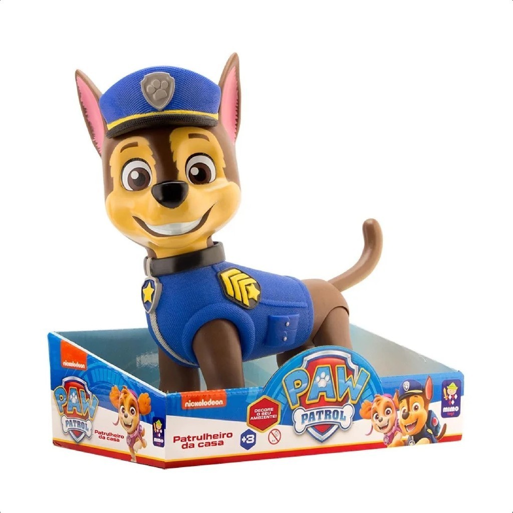 Boneco Chase Gigante 40CM Articulado Patrulha Canina Muito Fofo e Macio +De 3 Anos Mimo Toys - 0960 - Hobbies & Collections
