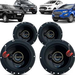 Kit Alto Falantes Dianteiros e Traseiros Ford Ecosport 2004 até 2021 - Hurricane Aurum 480w