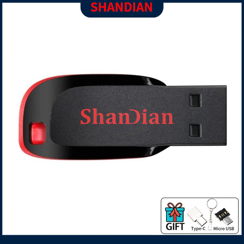 Mini Pen Drive Shandian 32GB Disco Flash USB 2.0 Portátil 64GB Capacidade Real Pendrive 128GB Adequado Para Memória De Computador Stick 16GB Unidade Externa À Prova D'água 8GB 4GB