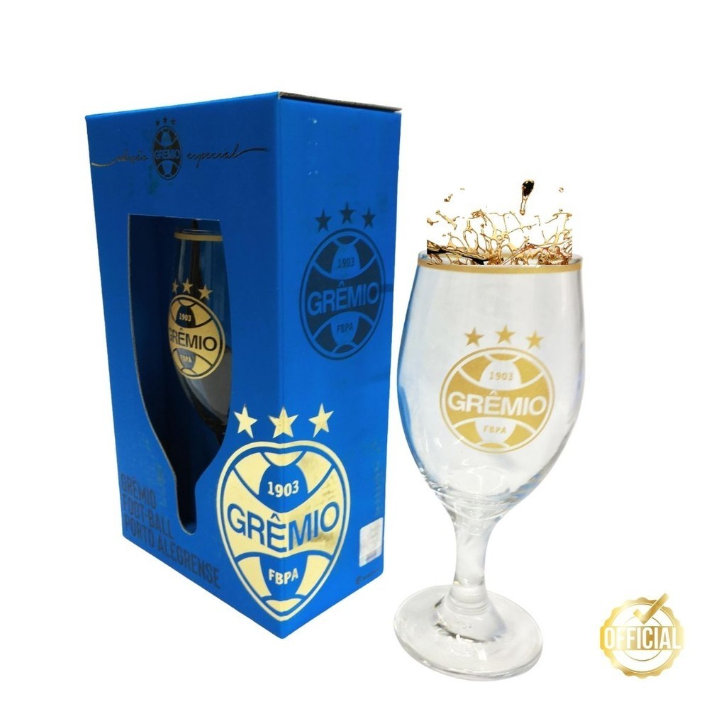 Taça Windsor 330ml Cerveja Coquetel Chopp Bar Grêmio Série Ouro Edição Especial Oficial