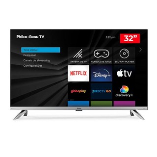 Smart TV Philco PTV32K34RKGB LED 32" Roku TV, Midiacast e Dolby Audio