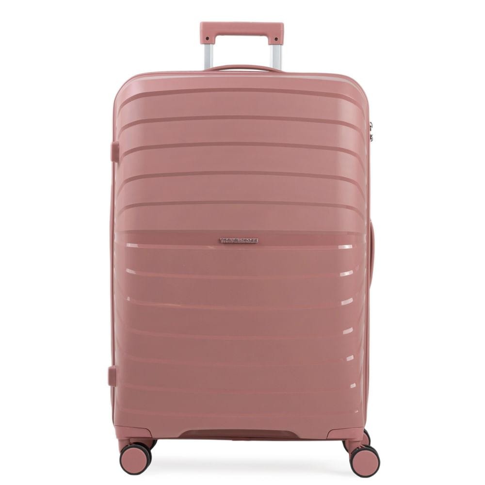 Mala de Viagem Grande 32 Kg Polipropileno 4 Rodas Rover Rose