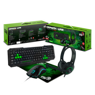 Combo Gamer ELG CGDW41G, Teclado Membrana de 107 Teclas, Mouse 2400DPI RGB, Headset 40W P2, Mousepad em Oferta na Shopee