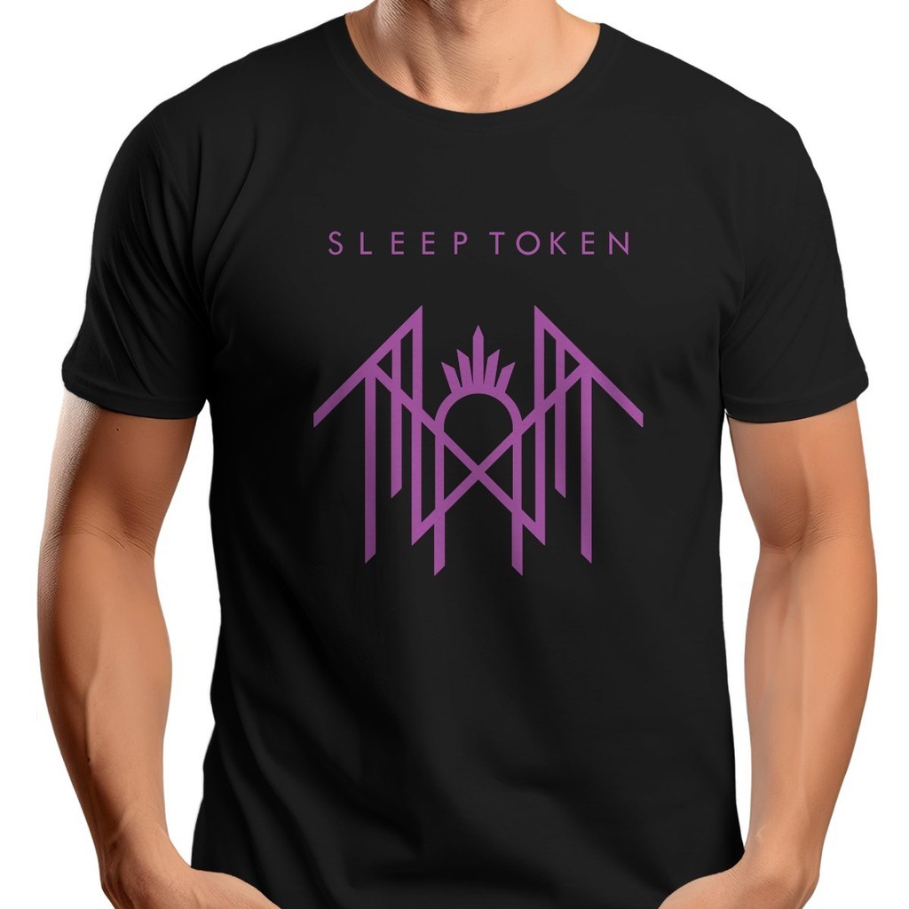 Camiseta Sleep Token Preta e Roxa em Silk 100% Algodão id.621