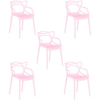 Kit 5 Cadeiras Allegra Empilhável com Inmetro Magazine Decor em Oferta na Shopee
