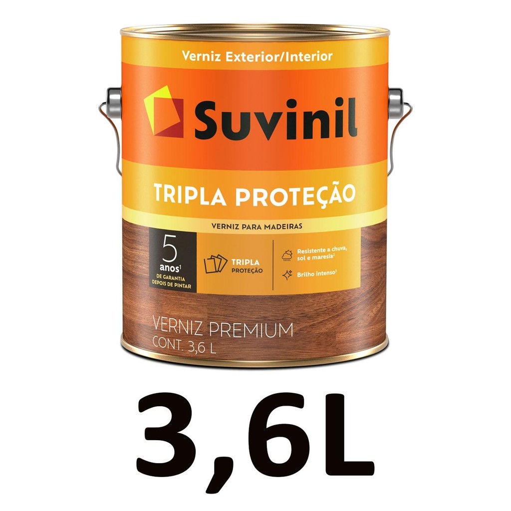 Verniz Premium Filtro Solar Brilhante Gl 3,6L Tripla Proteção - Suvinil