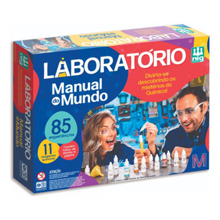 Kit Laboratório Manual Mundo 85 Experiências Youtube Nig em Oferta na Shopee