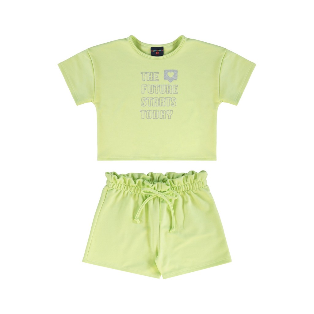 Conjunto Infantil para Menina em Molecotton Guloseima em Oferta na Shopee