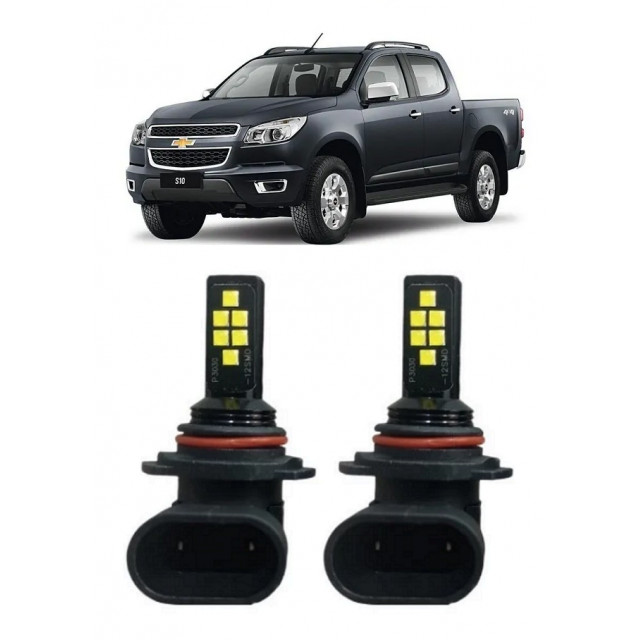Par Lampada LED Bulbs Farol Milha S10 2013 a 2016 6000k